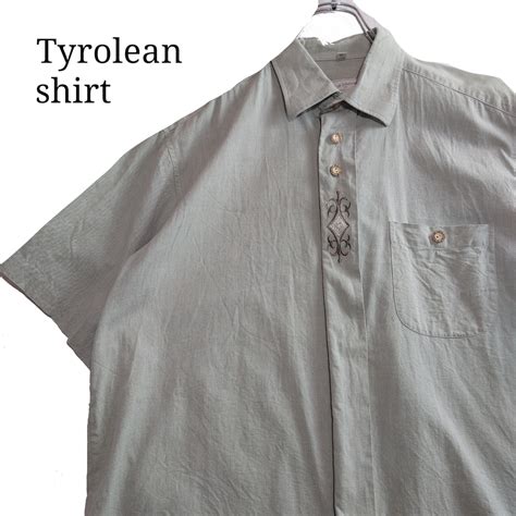 【雰囲気抜群】Tyrolean shirt 半袖チロリアンシャツ 刺繍 レトロ | オンライン古着屋 9chord
