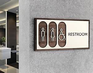 Restroom Door Sign, Men Women WC, Toilet Entrance, Restaurant Sign ...
