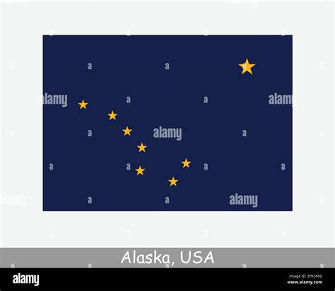 Alaska USA State Flag. Flag of AK, USA isolated on white background ...