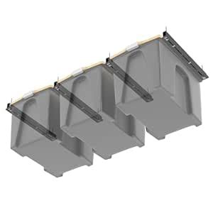 WALMANN Ceiling Tote Storage Rails, Heavy Duty Garage Ceiling Bin ...