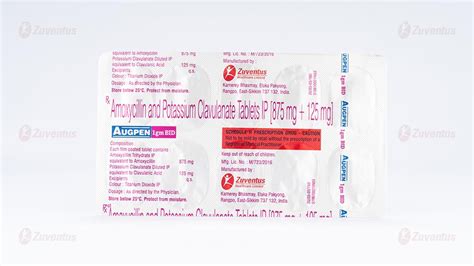 Augpen 1gm BID | Anti-Infective | Amoxycillin & Potassium Clavulanate