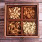 Hand Painted Rosewood Dry Fruit Box / Spice Box / Masala Box with Glas ...