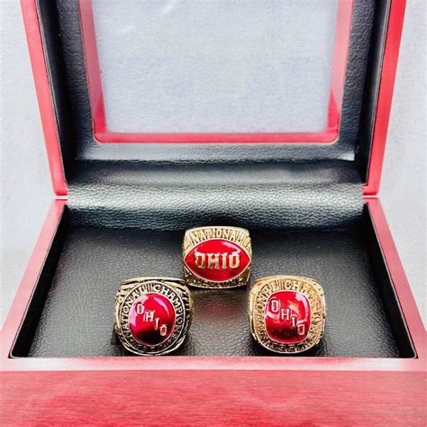 Ohio State NCAA National Championship Ring Collection - Set of 3 ...