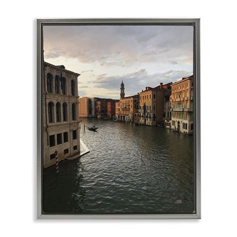 Latitude Run® Venice Canal Architecture Framed Floater Canvas Wall Art by Max Blakesberg Studios ...