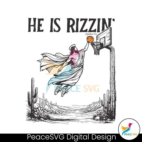 [Free] He Is Rizzin Jesus Playing Basketball SVG Files For Cricut ...