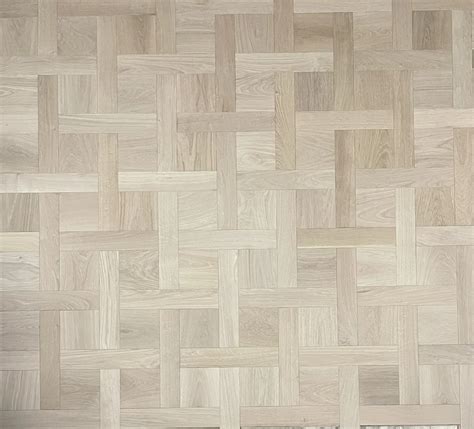 Basket Weave (Geometric Box Weave) Classic Unfinished Oak Wood Flooring