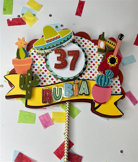 Mexican Fiesta Cake Topper, Cinco De Mayo Topper, Mexican Party ...