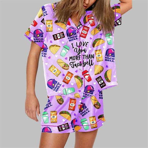 Taco Bell Print Pajama Set - gullprint.com