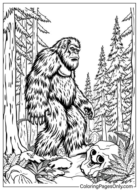 Bigfoot Squishmallow Coloring Page