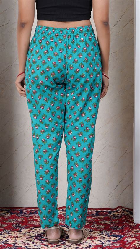 Teal Green Soft Printed Cotton Kurta Set for Women | Office & Dail ...