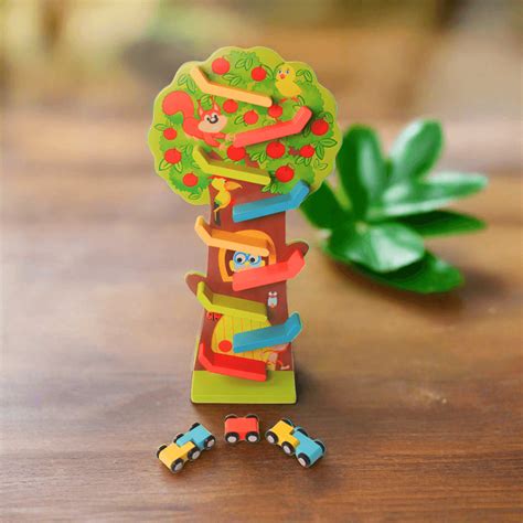 Squirrel Taxiway Wooden Toy with small cars for Kids Age 3 – Kids Bestie