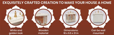 Kamdhenu art and craft Wooden Temple Home Temple Pooja Mandir Pooja ...