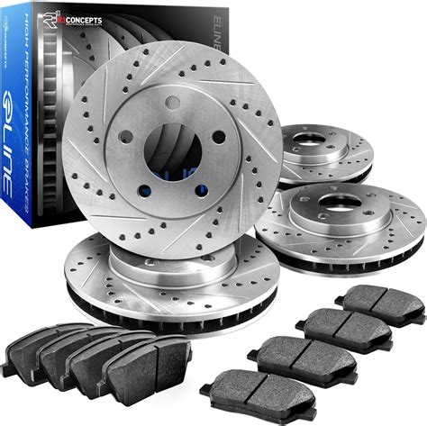 Buy R1 Concepts CEDS10914 Eline Series Cross-Drilled Slotted Rotors And ...