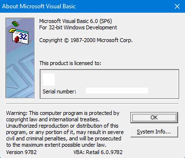 Image result for KeyCode for Installing VB6 Windows 1.0