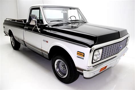 1971 Chevrolet Cheyenne C10 Pickup Black Factory AC