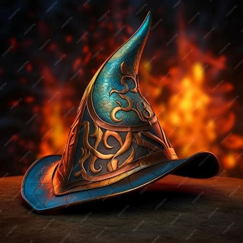 Premium AI Image | A close up of a hat with a fire in the background generative ai