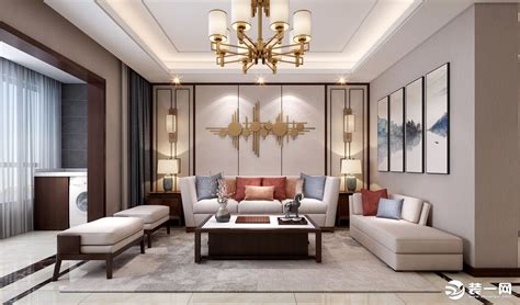 金品佳苑170平米新中式客厅-家居美图_装一网装修效果图