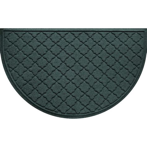 WaterHog 2-ft x 3-ft Evergreen Polyester Half-round Indoor or Outdoor ...