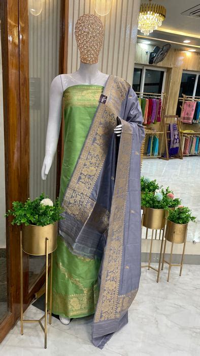 Pure Katan Silk Handlooms Banarasi Dress material — The Handlooms