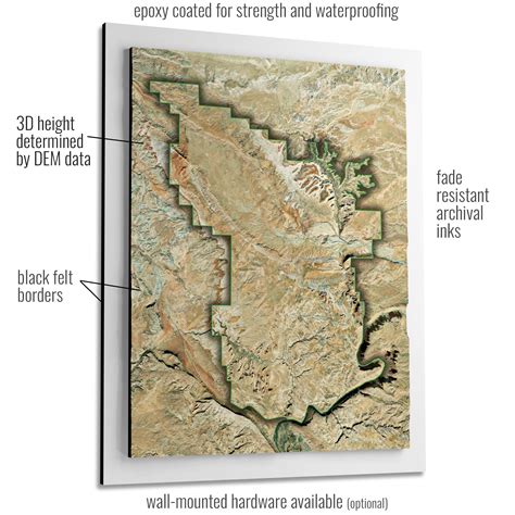 Arches National Park 3D Raised Relief Satellite Map