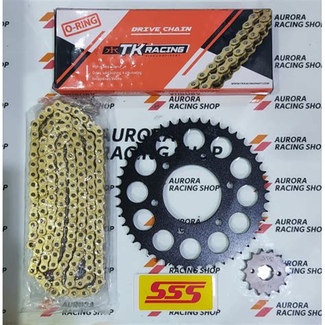 Jual GEAR SET SSS BLACK R15 OLD / V2 / XABRE & RANTAI TK 428 ORING GOLD ...