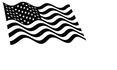 Printable American Flag Clipart Black And White
