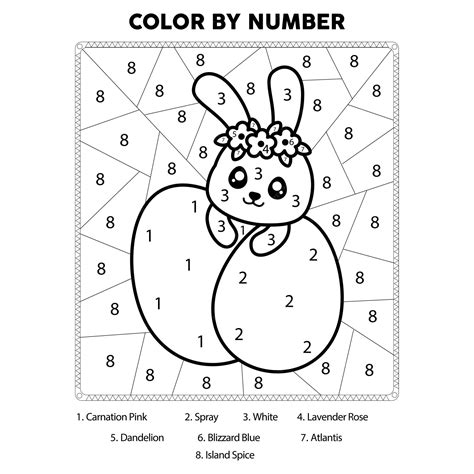 Premium Vector | Easter Day color by number coloring page - Easter ...