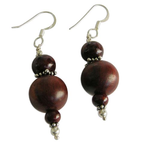 Red Sandalwood Beads Jewelry Set - Lal Chandan Necklace, Mala Bracelet ...