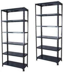 Spacious 6 Shelf Multipurpose Slotted Angle Rack , 153377 (Grey ...