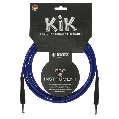 OFFLINE Klotz KIK Blue Instrument Cable, 6m | Gear4music