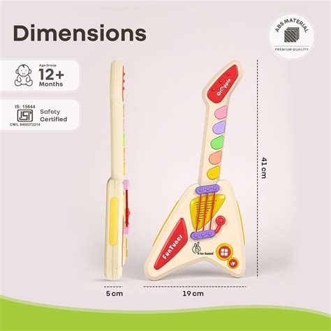 R for Rabbit Orapple Funtunes Musical Guitar Toy (12+ Months) - Musical ...