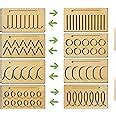 Wooden Tracing Board Pattern and Shape for Kids Handwriting Counting ...