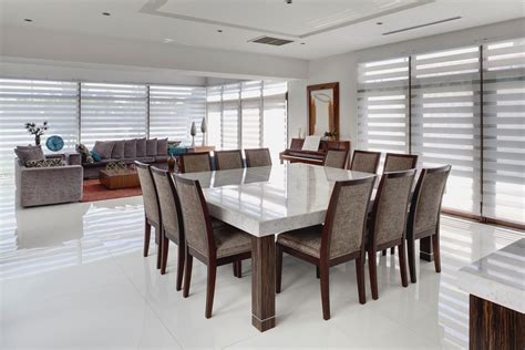 Contemporary Dining Room with Large Table and Chairs | Dining room ...