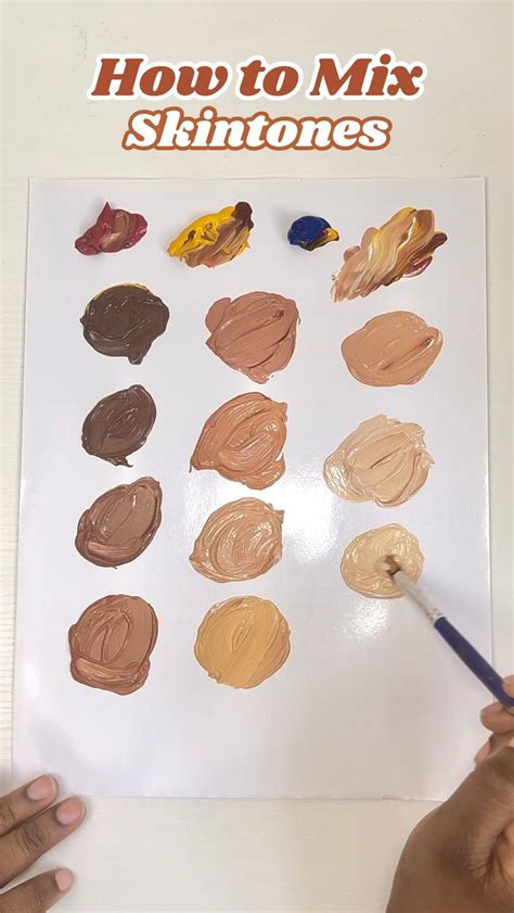 Zeinab | ARTXZAY on Instagram: "how to mix skin tones with acrylic ...