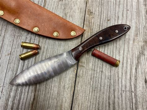Jim Whitman 3.75" Canadian Belt Knife / Desert Ironwood / Damasteel