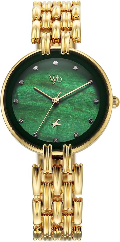 Fastrack Vyb Eclipse Quartz Analog Green Dial Watch for Women : Amazon ...