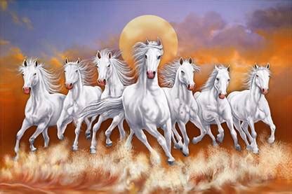 7 Horse Wall Poster | 7 Horse Poster | Lucky Seven Horses Running Vastu ...