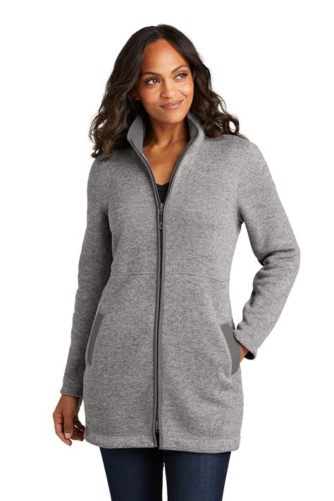 Port Authority Women's Arc Sweater Fleece Long Jacket | Product | SanMar