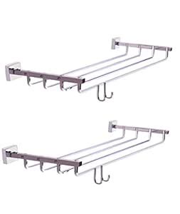 KRM Coral Towel Rack (Pack of 2) : Amazon.in: Home & Kitchen