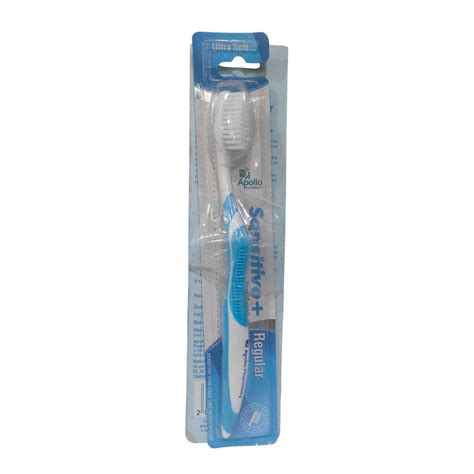Apollo Pharmacy Value Pack Sensitive Toothbrush & Tongue Cleaner, 3 Kit ...