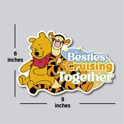 Magnet Winnie Pooh and Tigger, Best Friends Cruise Magnet, Winnie Pooh ...