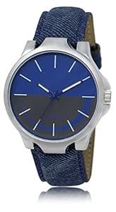 Dhrupti Fashion Casual Analogue Blue Dial Men's Leather Watch- Dhrupti ...