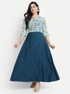 iEthniya Women Maxi Blue Dress - Buy iEthniya Women Maxi Blue Dress ...