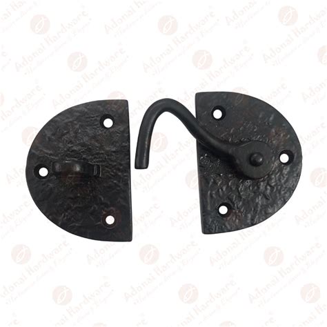 Best "Pharez" Black Antique Iron Gate Latch/ Cabin Hook- Adonai Hardware