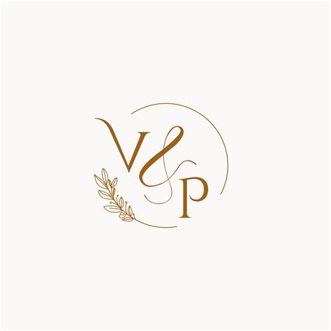vp logotipo de monograma de boda inicial 10256694 Vector en Vecteezy