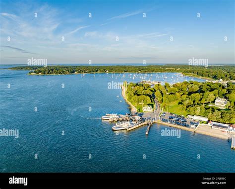 aerial view of the shelter island north ferry Stock Photo - Alamy