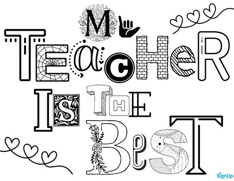Teacher Appreciation Coloring Pages