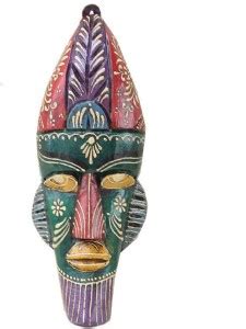 Apkamart Wooden African Mask - 12 inch - Handicraft Decorative Tribal ...