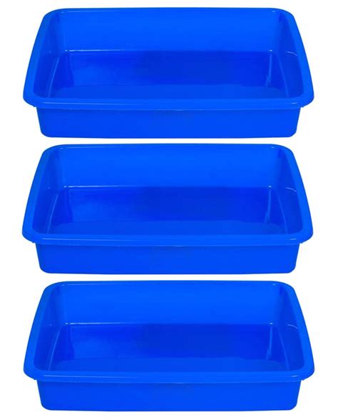 Kuber Industries Plastic 3 Pieces Small Size Stationary Office Tray ...