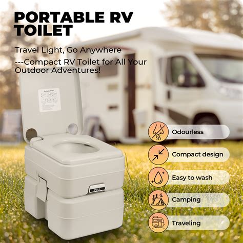 GASKY 6-Gallon Portable Toilet for RV, Camping, Boat, Leak-Proof, 330 ...
